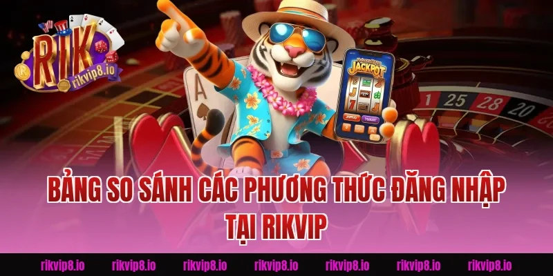 Bảng So Sánh Các Phương Thức Đăng Nhập Tại Rikvip